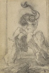 Un dieu marin avec un dauphin, 1652-3